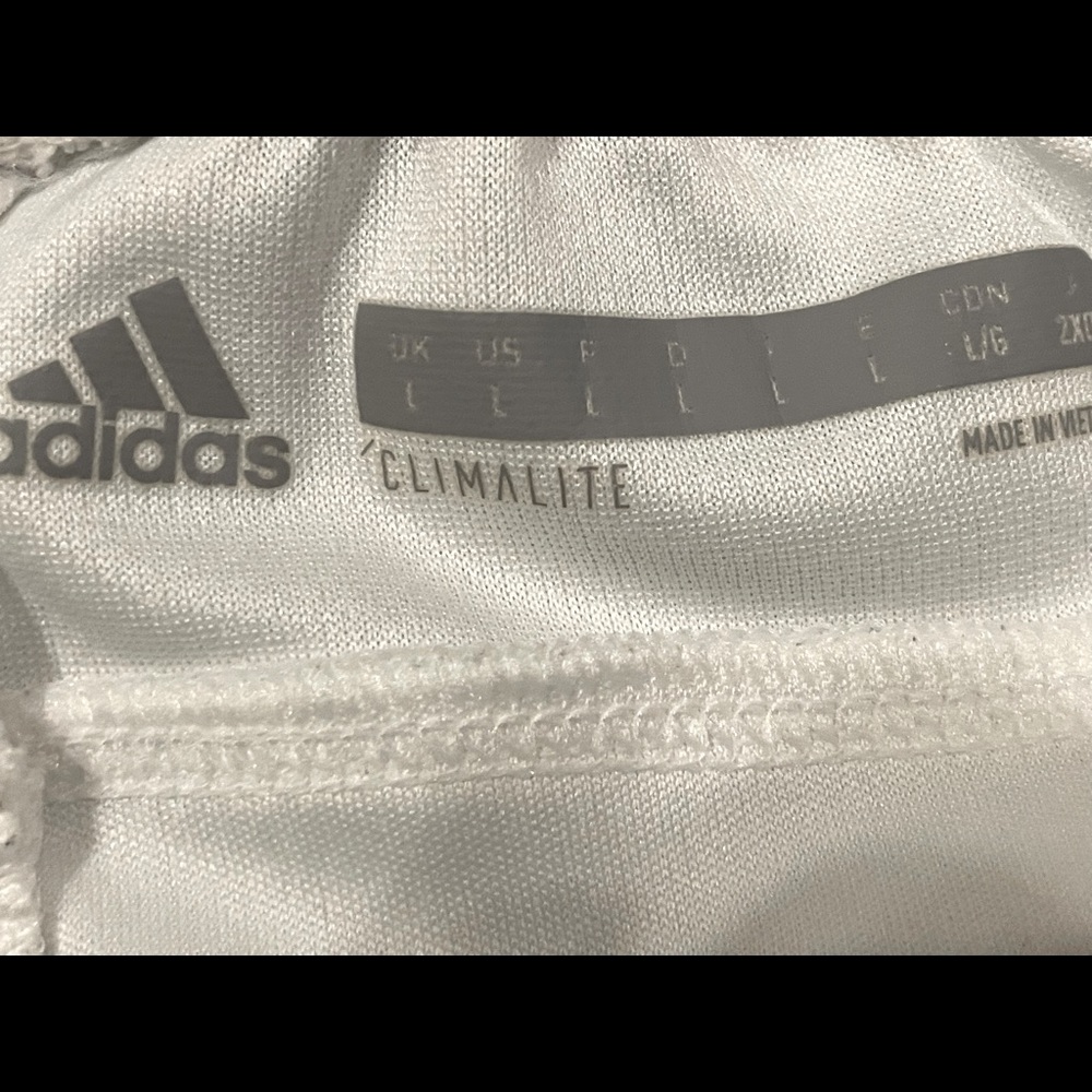 ADIDAS ClimaLite Mens Shorts White w/ Black size L - Picture 5 of 11